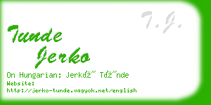 tunde jerko business card